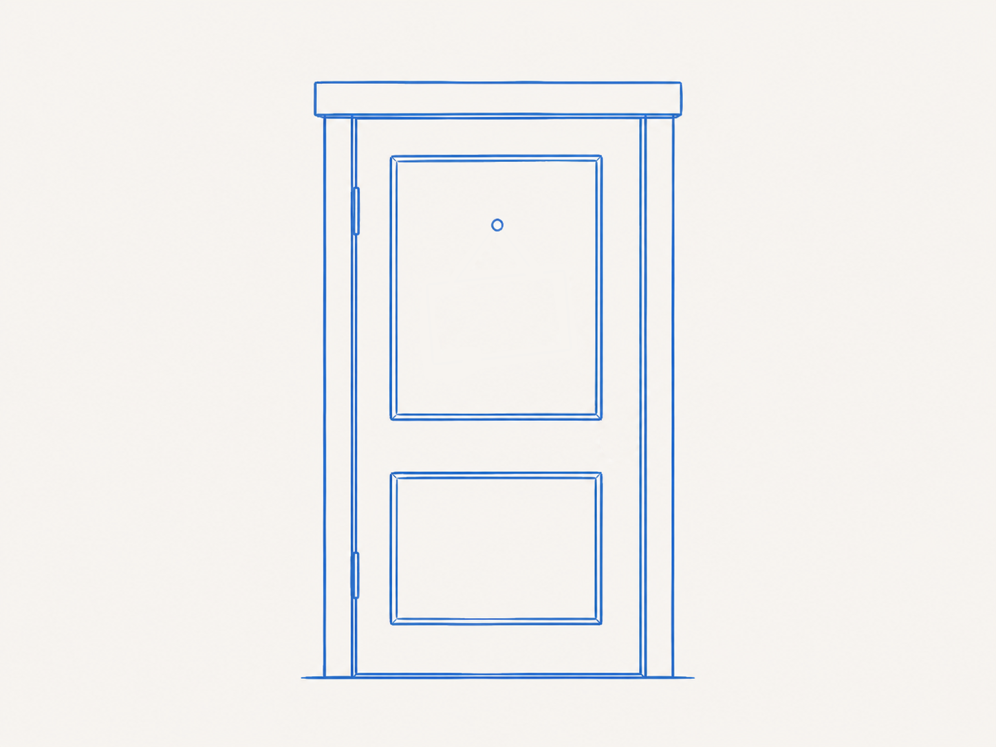 A closed door